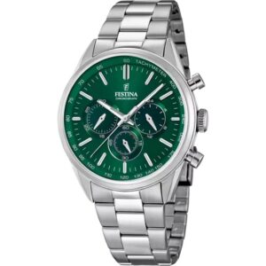 Festina Gents Green Dial Chronograph Watch F16820/R