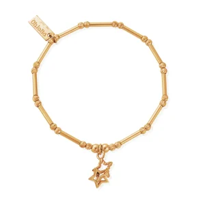 ChloBo Dainty Moon Cut Sparkle Interlocking Star Bracelet GBMCTN3407