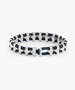Pig & Hen Bold Bob Navy Silver Bracelet