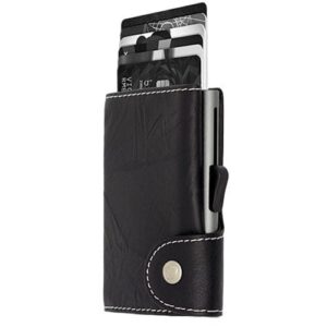C Secure Black Nero Grey Wallet