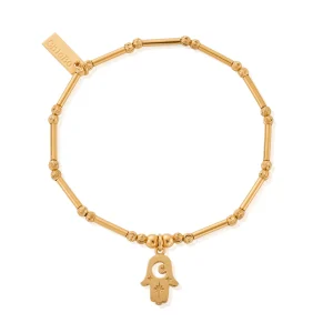 ChloBo Dainty Moon Cut Sparkle Hamsa Bracelet GBMCTN3375