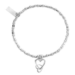 ChloBo Mini Cube Interlocking Love Heart Bracelet SBCFB572