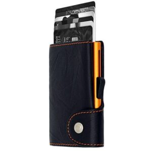 C Secure Black Nero Orange Wallet