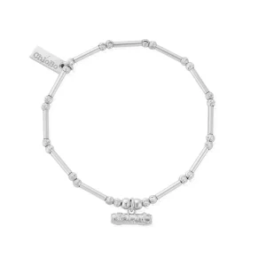 ChloBo Dainty Moon Cut Sparkle T-Bar Bracelet SBMCTN3554