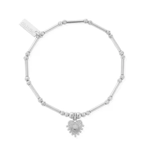 Chlobo Dainty Moon Cut Sparkle Glowing Beauty Bracelet SBMCTN3196