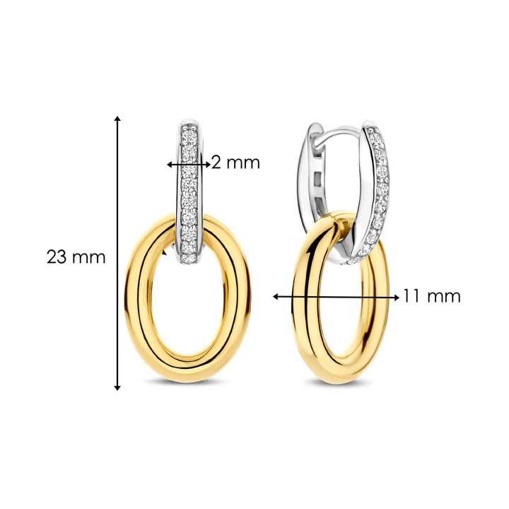 Ti Sento Classic Soft Oval Zirconia Hoops 78015ZY - Image 7