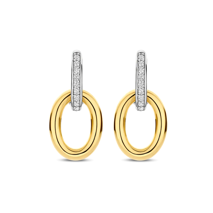 Ti Sento Classic Soft Oval Zirconia Hoops 78015ZY - Image 6