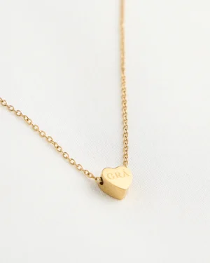 Fíor HEART GRÁ PENDANT NECKLACE