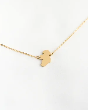 FÍOR TIGHT IRELAND MAP NECKLACE