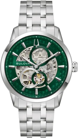 Bulova Gents Classic Sutton Automatic Skeleton Watch 96A329