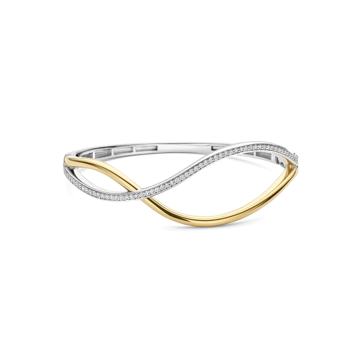 Ti Sento Organic Open Zirconia Bangle 23101ZY