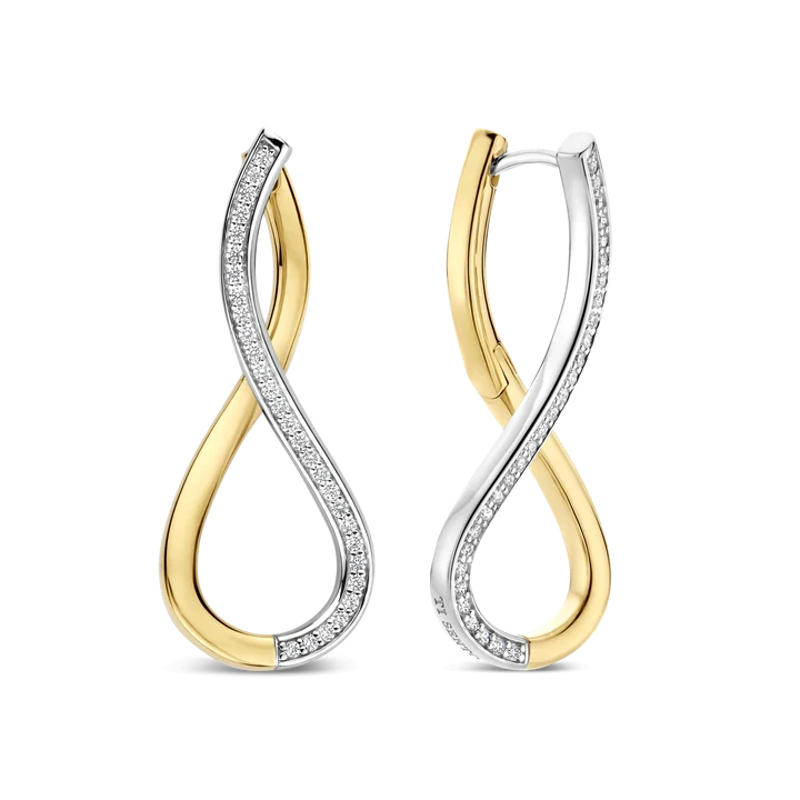 Ti Sento Organic Open Zirconia Earrings 78087ZY