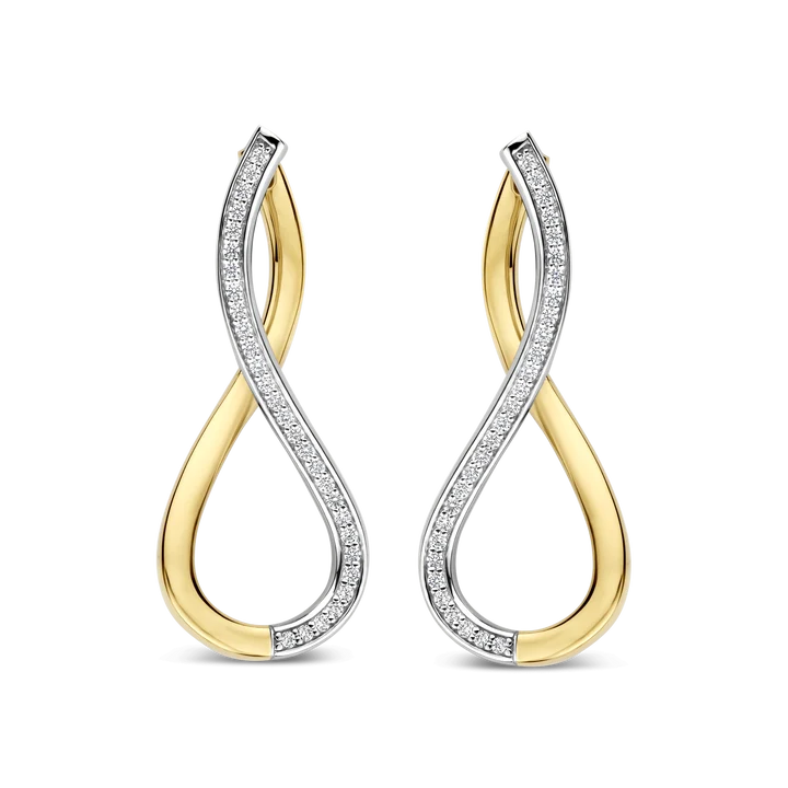Ti Sento Organic Open Zirconia Earrings 78087ZY - Image 5