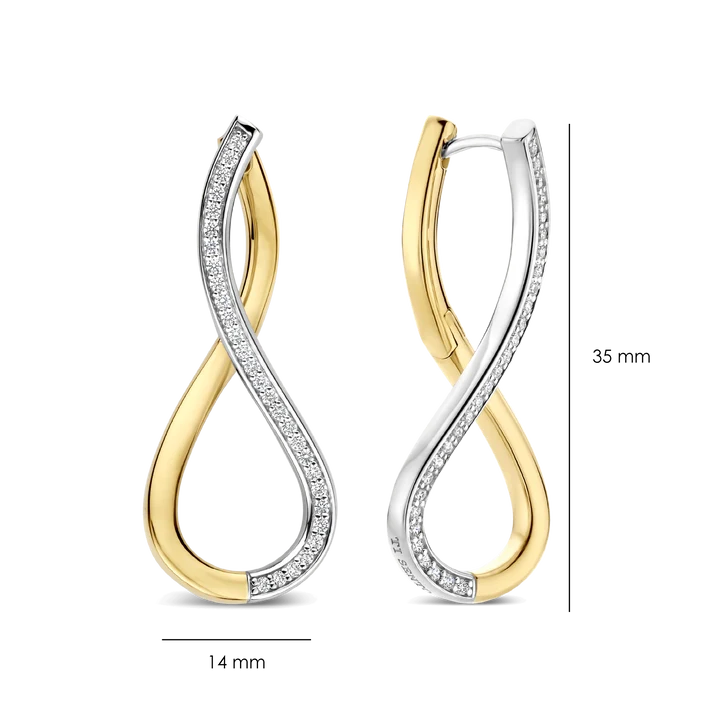 Ti Sento Organic Open Zirconia Earrings 78087ZY - Image 6